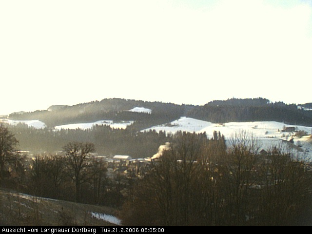 Webcam-Bild: Aussicht vom Dorfberg in Langnau 20060221-080500