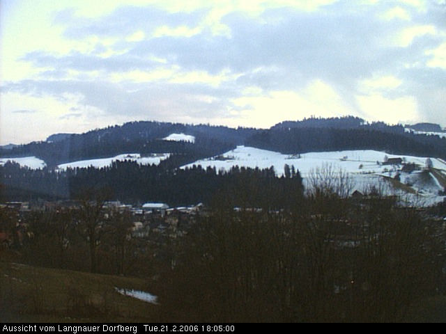 Webcam-Bild: Aussicht vom Dorfberg in Langnau 20060221-180500