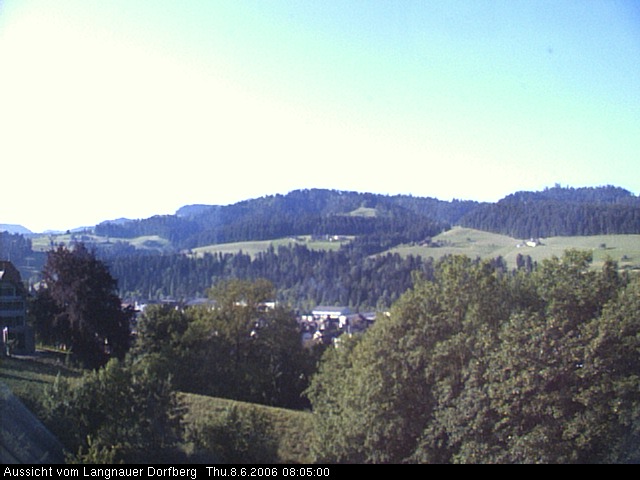 Webcam-Bild: Aussicht vom Dorfberg in Langnau 20060608-080500