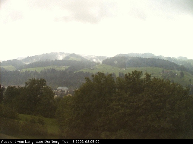 Webcam-Bild: Aussicht vom Dorfberg in Langnau 20060801-080500