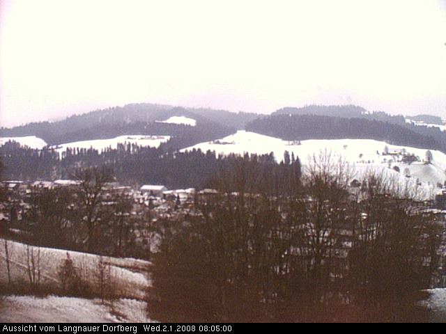 Webcam-Bild: Aussicht vom Dorfberg in Langnau 20080102-080500