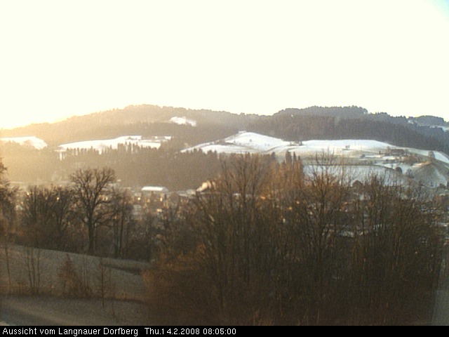 Webcam-Bild: Aussicht vom Dorfberg in Langnau 20080214-080500