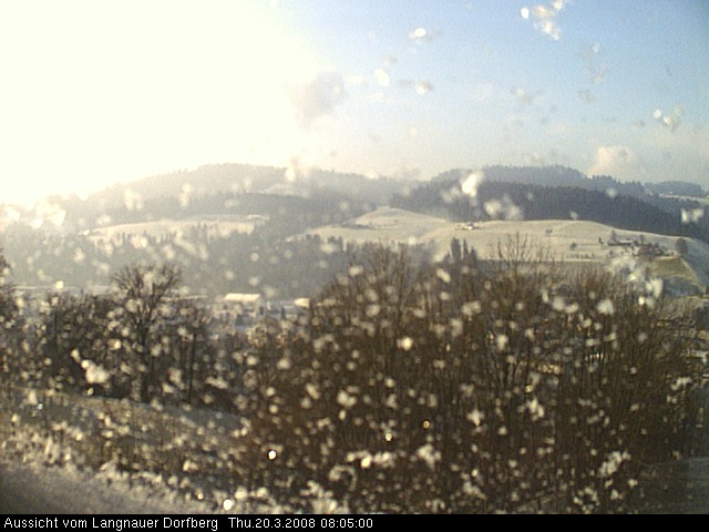 Webcam-Bild: Aussicht vom Dorfberg in Langnau 20080320-080500