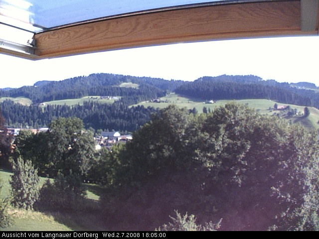 Webcam-Bild: Aussicht vom Dorfberg in Langnau 20080702-180500