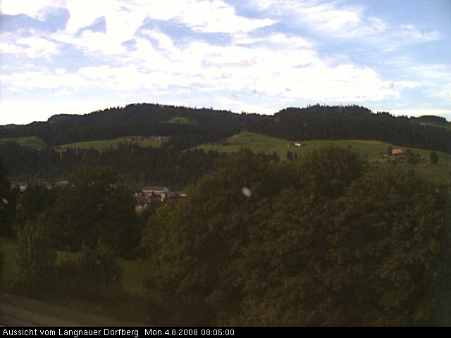 Webcam-Bild: Aussicht vom Dorfberg in Langnau 20080804-080500