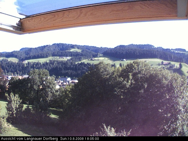 Webcam-Bild: Aussicht vom Dorfberg in Langnau 20080810-180500