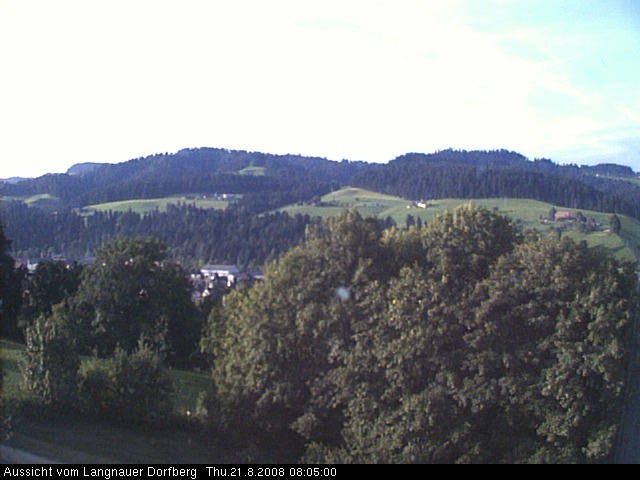 Webcam-Bild: Aussicht vom Dorfberg in Langnau 20080821-080500