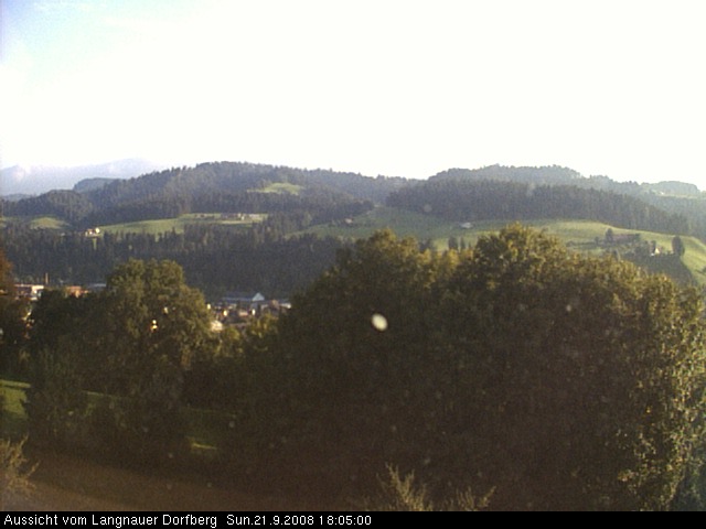 Webcam-Bild: Aussicht vom Dorfberg in Langnau 20080921-180500