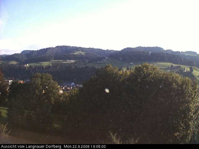 Webcam-Bild: Aussicht vom Dorfberg in Langnau 20080922-180500