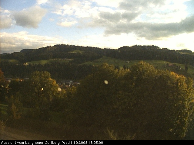 Webcam-Bild: Aussicht vom Dorfberg in Langnau 20081001-180500