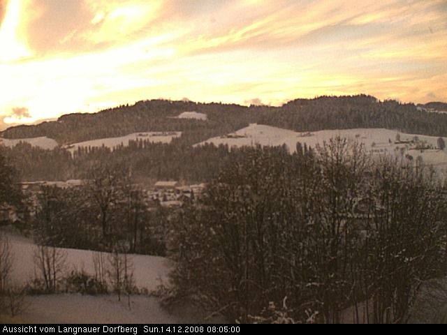 Webcam-Bild: Aussicht vom Dorfberg in Langnau 20081214-080500