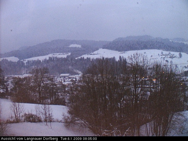 Webcam-Bild: Aussicht vom Dorfberg in Langnau 20090106-080500