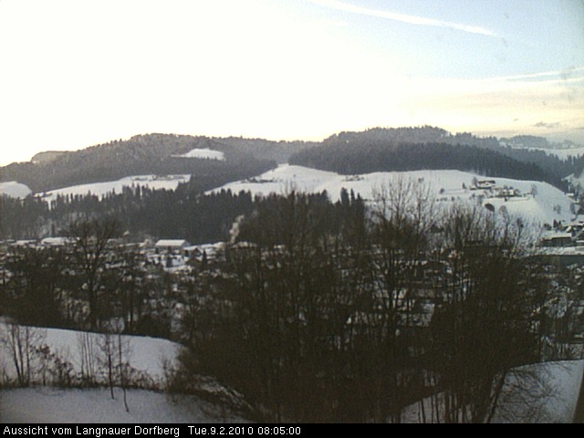 Webcam-Bild: Aussicht vom Dorfberg in Langnau 20100209-080500