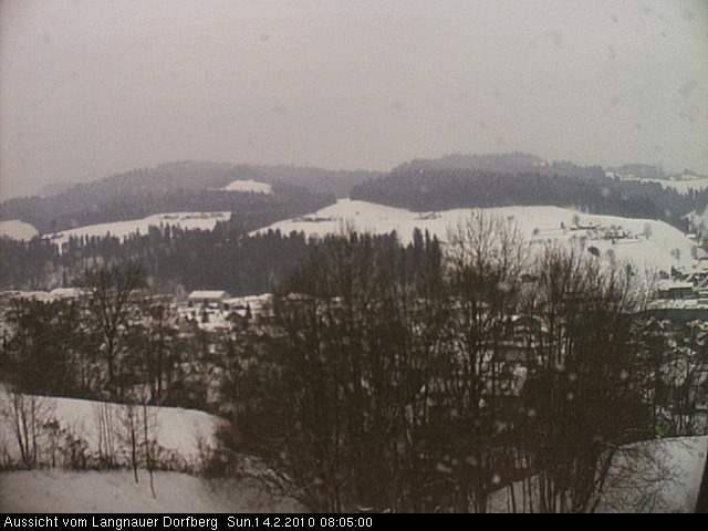 Webcam-Bild: Aussicht vom Dorfberg in Langnau 20100214-080500