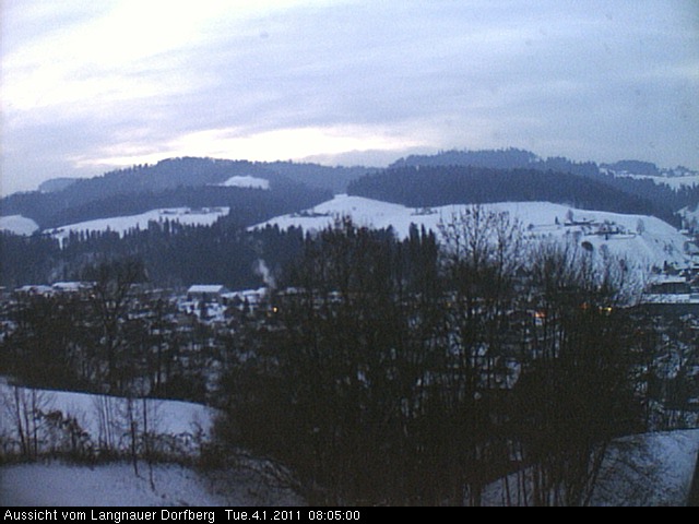 Webcam-Bild: Aussicht vom Dorfberg in Langnau 20110104-080500