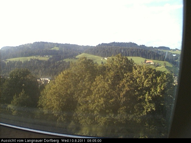 Webcam-Bild: Aussicht vom Dorfberg in Langnau 20110810-080500