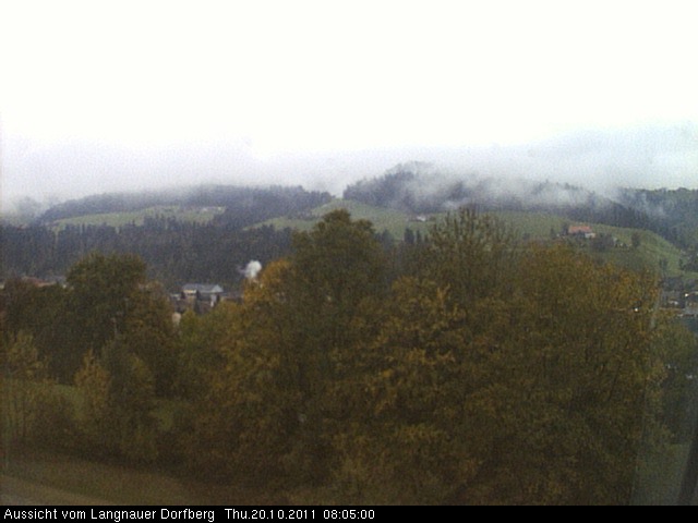Webcam-Bild: Aussicht vom Dorfberg in Langnau 20111020-080500