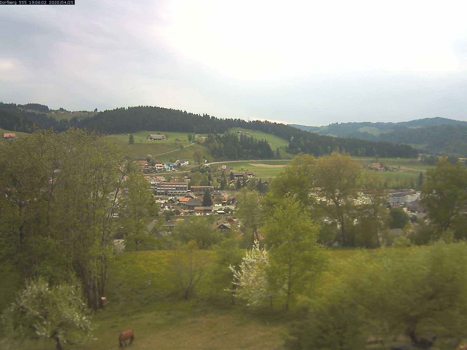 Webcam-Bild: Aussicht vom Dorfberg in Langnau 20200425-190601