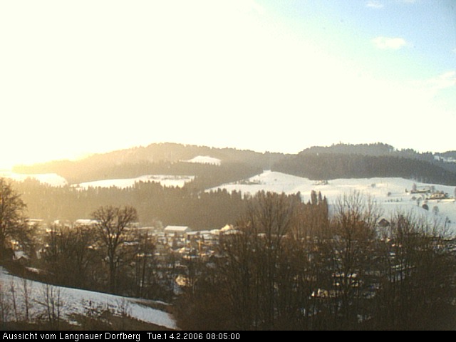 Webcam-Bild: Aussicht vom Dorfberg in Langnau 20060214-080500