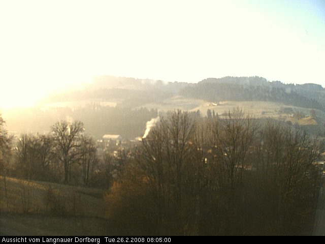 Webcam-Bild: Aussicht vom Dorfberg in Langnau 20080226-080500