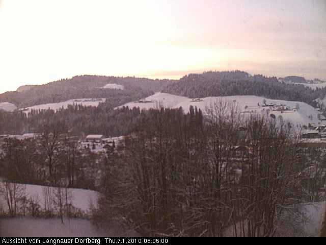 Webcam-Bild: Aussicht vom Dorfberg in Langnau 20100107-080500