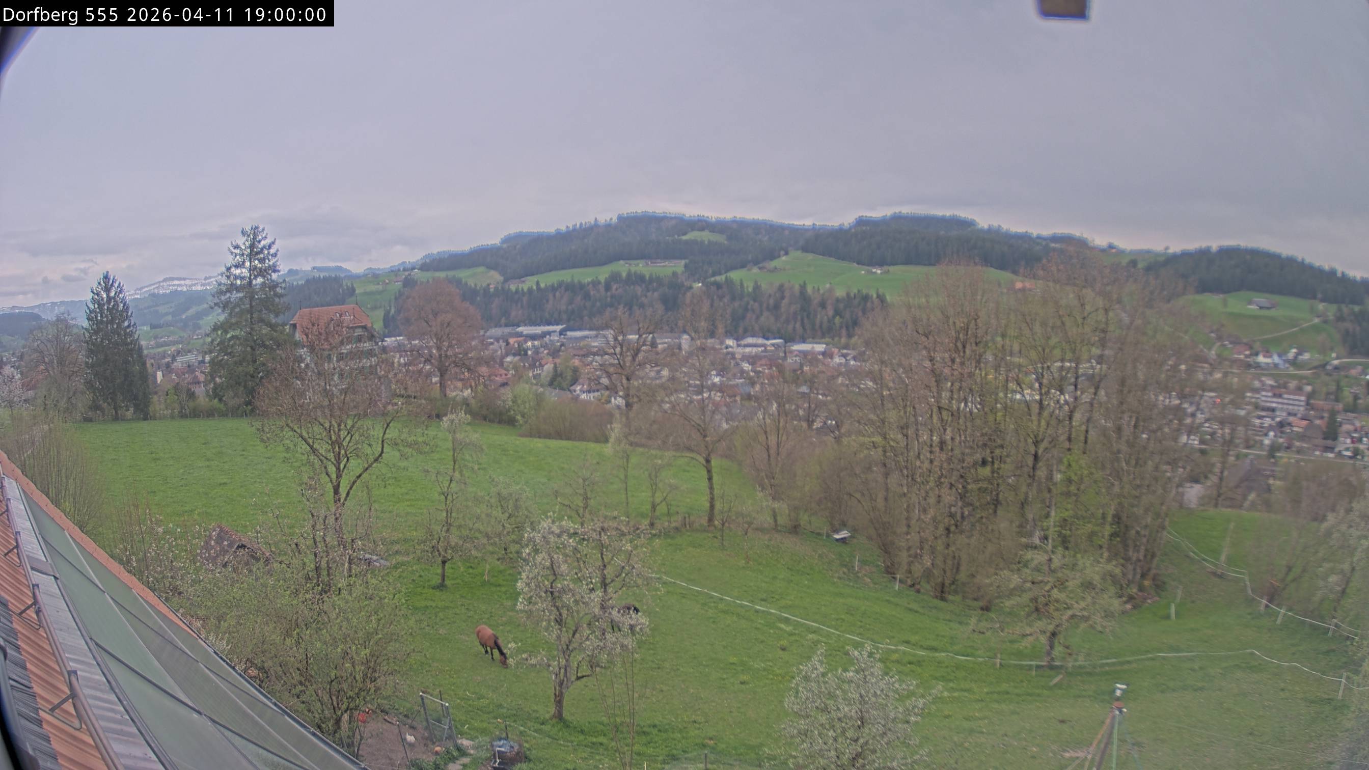 Webcam-Bild: Aussicht vom Dorfberg in Langnau 20260411-190000